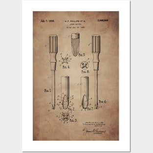 Vintage screw driver patent Posters and Art